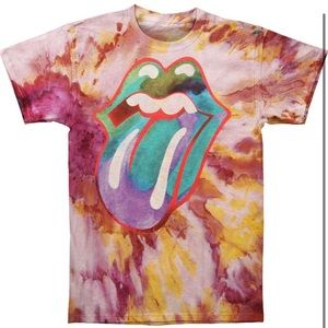 Rolling stones tie dye tee